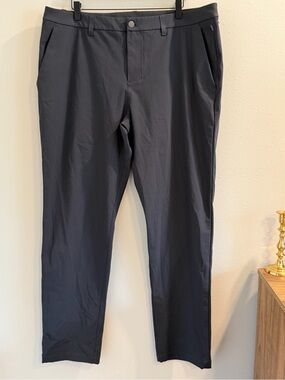 Lululemon Size 38 Obsidian ABC Classic Fit Trouser 5 Pocket Pant Warpstreme